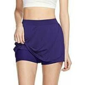 🔴 NWT TSLA Women's Athletic Skort Purple Tennis Skirt size S